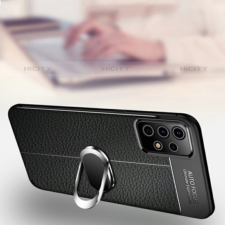 Funda Silicona Goma de Cuero Carcasa con Magnetico Anillo de dedo Soporte para Samsung Galaxy M32 5G