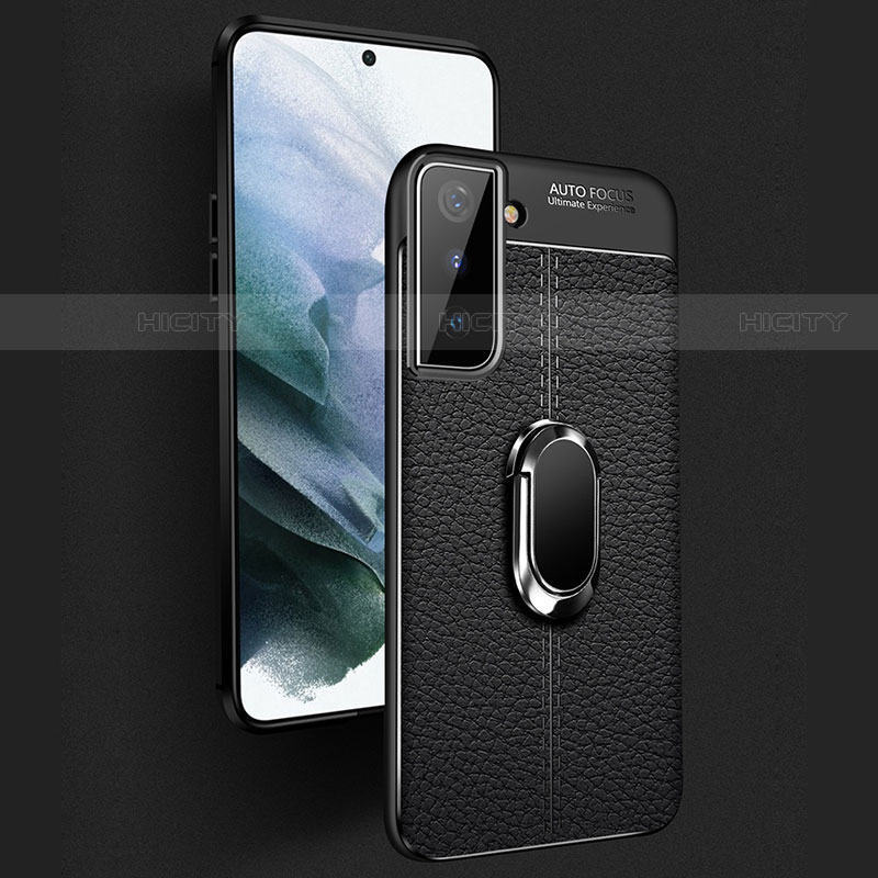 Funda Silicona Goma de Cuero Carcasa con Magnetico Anillo de dedo Soporte para Samsung Galaxy S23 5G