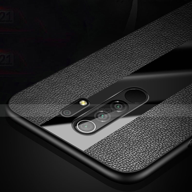 Funda Silicona Goma de Cuero Carcasa con Magnetico Anillo de dedo Soporte para Xiaomi Redmi 9
