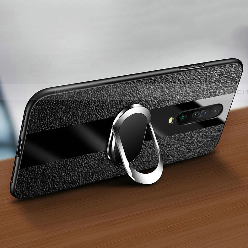 Funda Silicona Goma de Cuero Carcasa con Magnetico Anillo de dedo Soporte para Xiaomi Redmi K30 4G