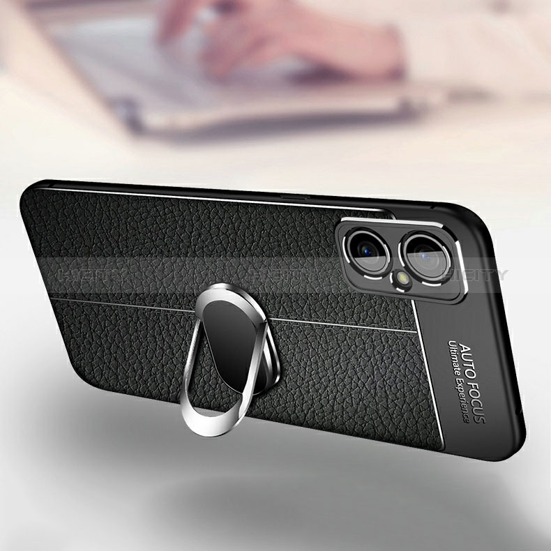 Funda Silicona Goma de Cuero Carcasa con Magnetico Anillo de dedo Soporte para Xiaomi Redmi Note 11R 5G