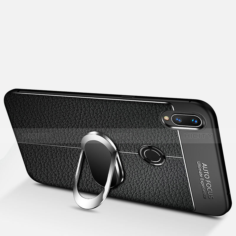 Funda Silicona Goma de Cuero Carcasa con Magnetico Anillo de dedo Soporte para Xiaomi Redmi Note 7