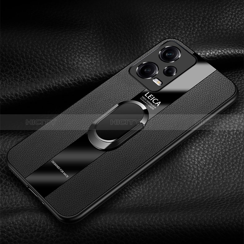 Funda Silicona Goma de Cuero Carcasa con Magnetico Anillo de dedo Soporte PB1 para Xiaomi Redmi Note 12 Pro 5G