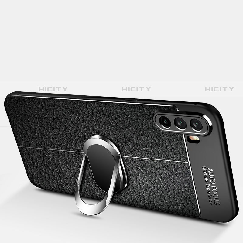 Funda Silicona Goma de Cuero Carcasa con Magnetico Anillo de dedo Soporte S01 para Huawei Mate 40 Lite 5G