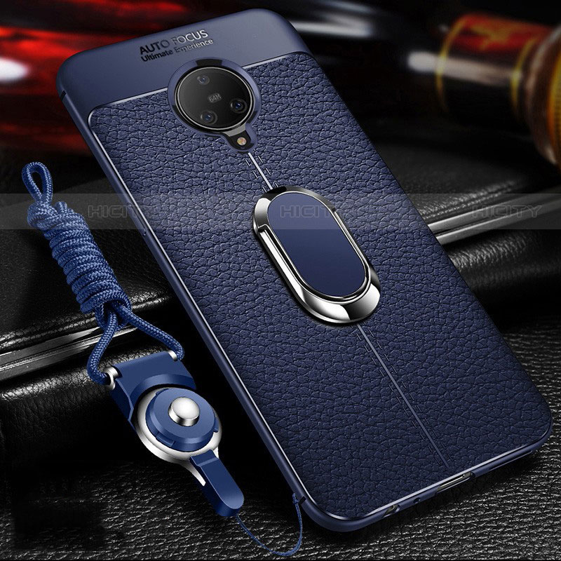 Funda Silicona Goma de Cuero Carcasa con Magnetico Anillo de dedo Soporte S01 para Vivo Nex 3S