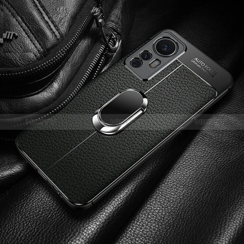 Funda Silicona Goma de Cuero Carcasa con Magnetico Anillo de dedo Soporte S01 para Xiaomi Mi 12T Pro 5G