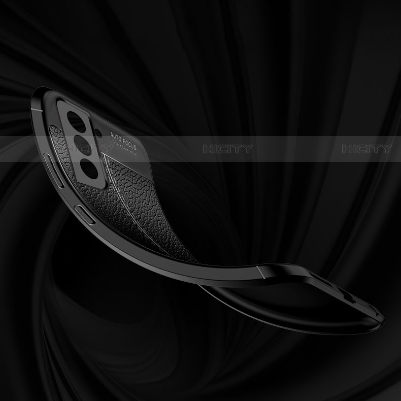 Funda Silicona Goma de Cuero Carcasa con Magnetico Anillo de dedo Soporte S02 para Samsung Galaxy S21 Plus 5G