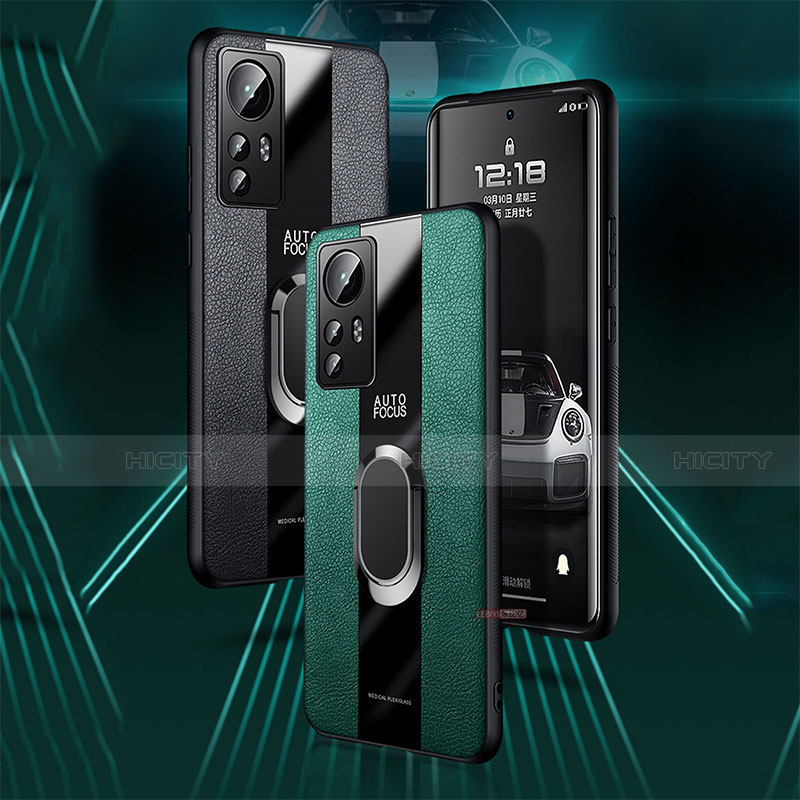 Funda Silicona Goma de Cuero Carcasa con Magnetico Anillo de dedo Soporte S03 para Xiaomi Mi 12 5G