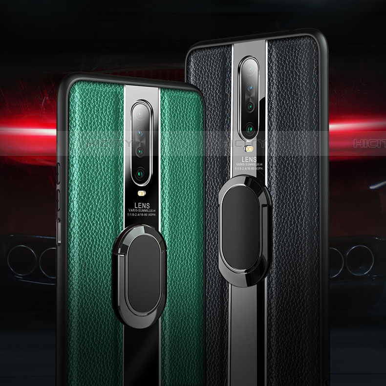 Funda Silicona Goma de Cuero Carcasa con Magnetico Anillo de dedo Soporte S04 para Xiaomi Redmi K30 5G