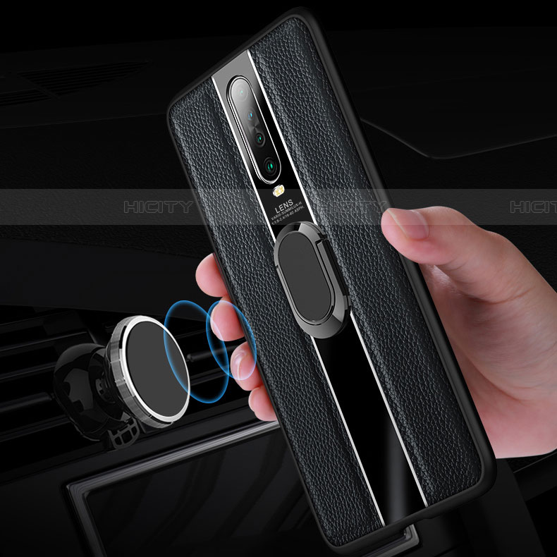 Funda Silicona Goma de Cuero Carcasa con Magnetico Anillo de dedo Soporte S04 para Xiaomi Redmi K30 5G