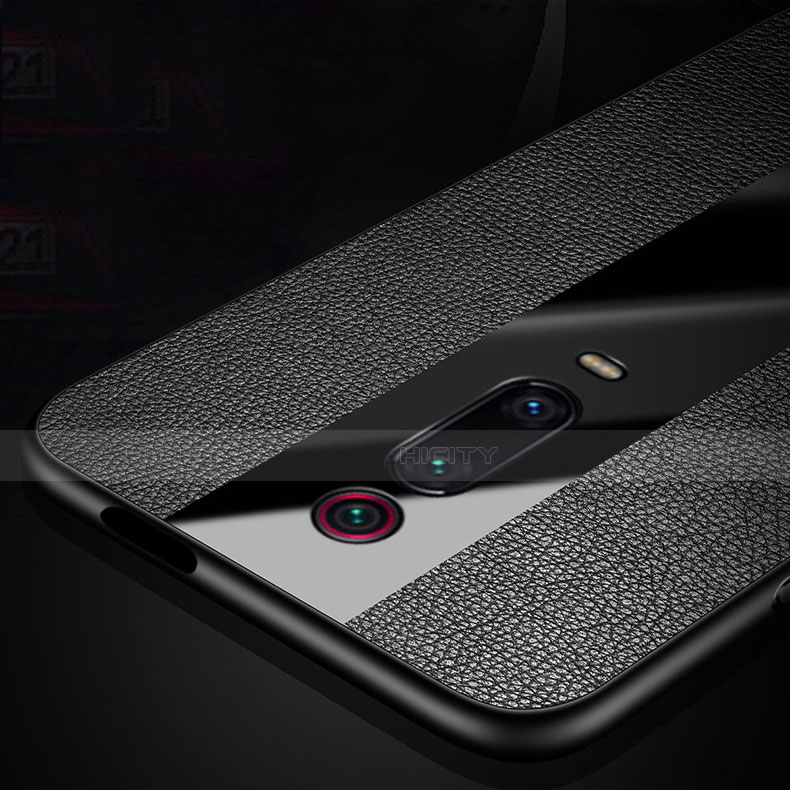 Funda Silicona Goma de Cuero Carcasa con Magnetico Anillo de dedo Soporte T01 para Xiaomi Mi 9T Pro