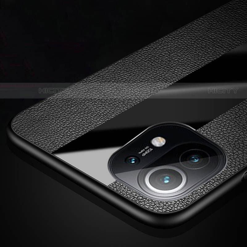 Funda Silicona Goma de Cuero Carcasa con Magnetico Anillo de dedo Soporte T02 para Xiaomi Mi 11 5G