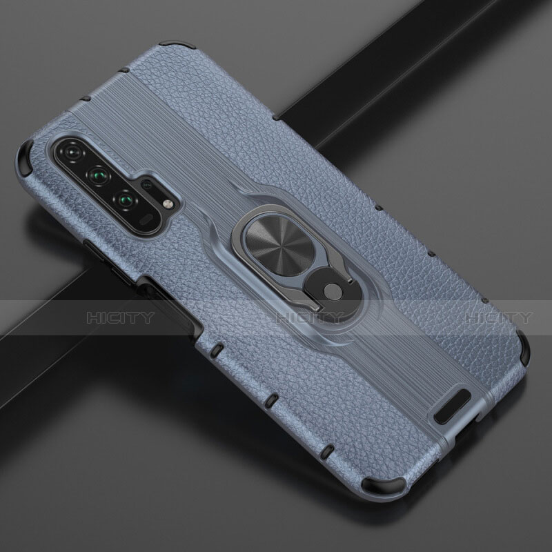Funda Silicona Goma de Cuero Carcasa con Magnetico Anillo de dedo Soporte T03 para Huawei Honor 20 Pro