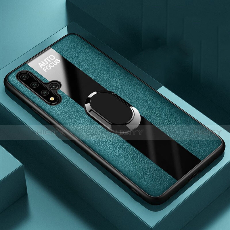 Funda Silicona Goma de Cuero Carcasa con Magnetico Anillo de dedo Soporte T03 para Huawei Honor 20S