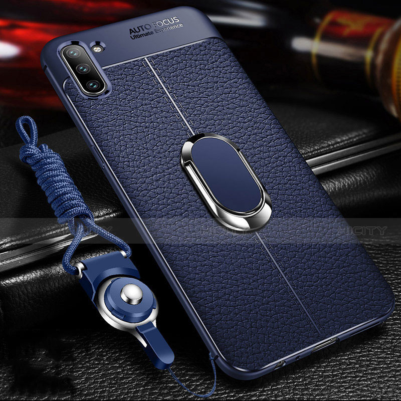 Funda Silicona Goma de Cuero Carcasa con Magnetico Anillo de dedo Soporte T03 para Samsung Galaxy Note 10 5G