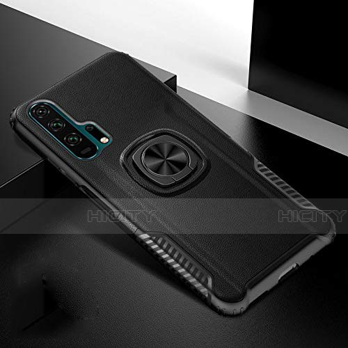 Funda Silicona Goma de Cuero Carcasa con Magnetico Anillo de dedo Soporte T04 para Huawei Honor 20 Pro