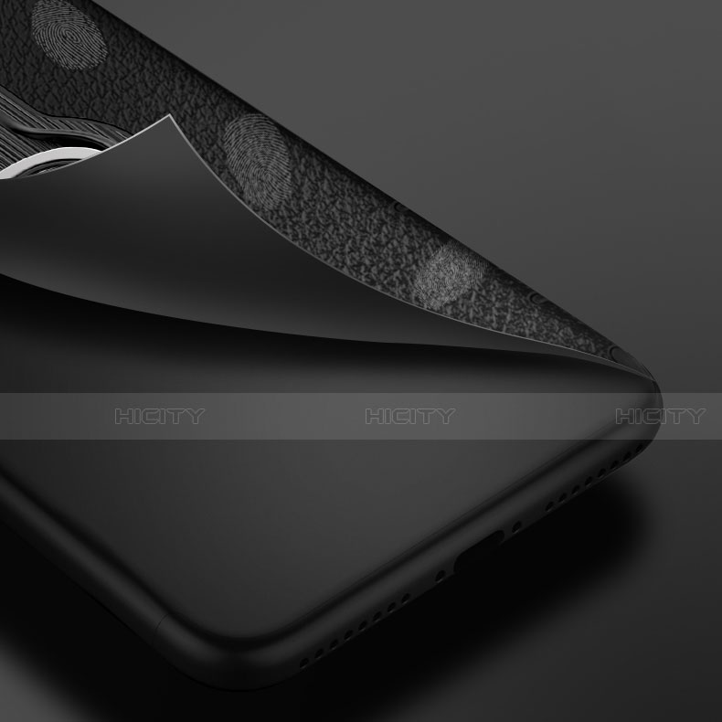 Funda Silicona Goma de Cuero Carcasa con Magnetico Anillo de dedo Soporte T04 para Huawei P30