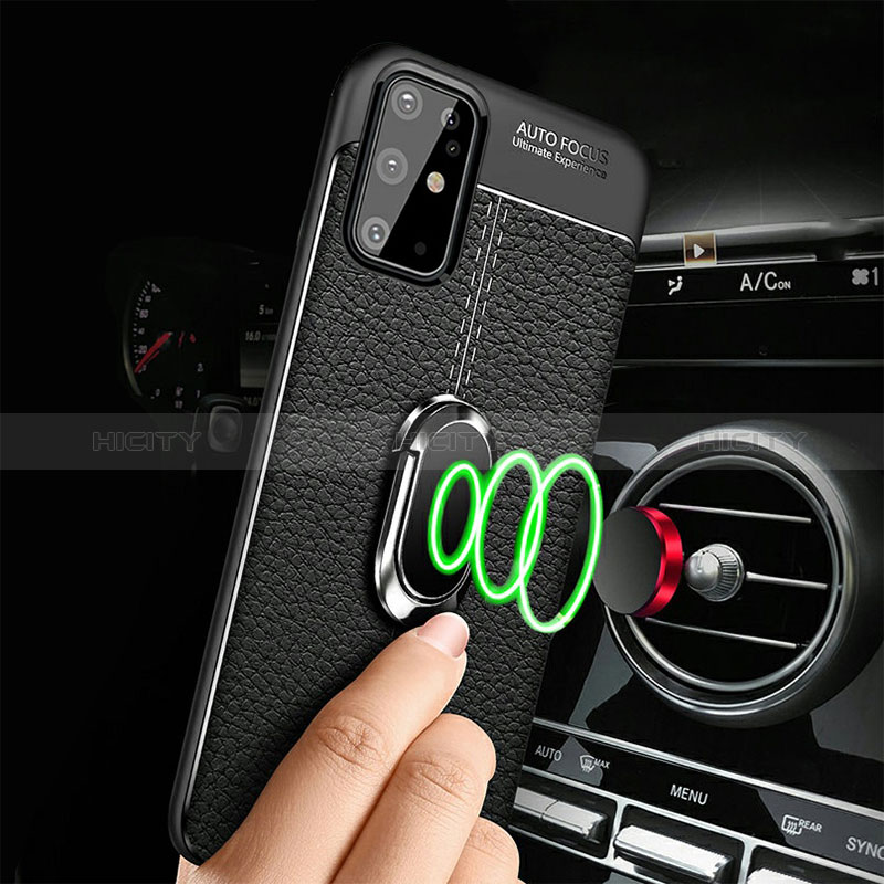 Funda Silicona Goma de Cuero Carcasa con Magnetico Anillo de dedo Soporte WL1 para Samsung Galaxy S20 Plus 5G