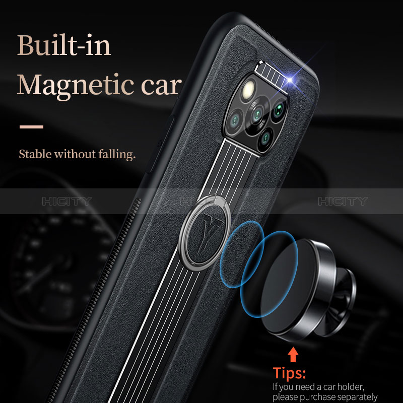 Funda Silicona Goma de Cuero Carcasa con Magnetico FL1 para Xiaomi Poco X3 Pro