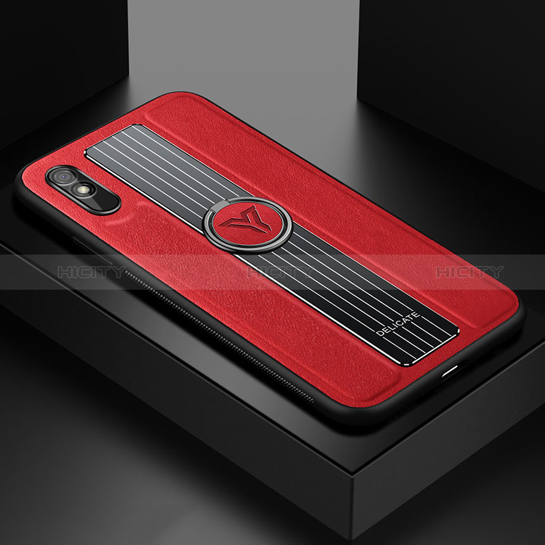 Funda Silicona Goma de Cuero Carcasa con Magnetico FL1 para Xiaomi Redmi 9A