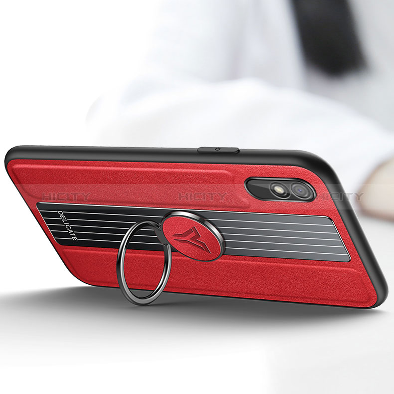 Funda Silicona Goma de Cuero Carcasa con Magnetico FL1 para Xiaomi Redmi 9i