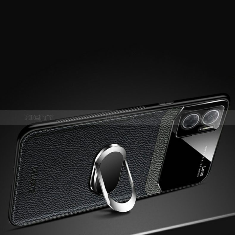 Funda Silicona Goma de Cuero Carcasa con Magnetico FL2 para Xiaomi Redmi 10 5G