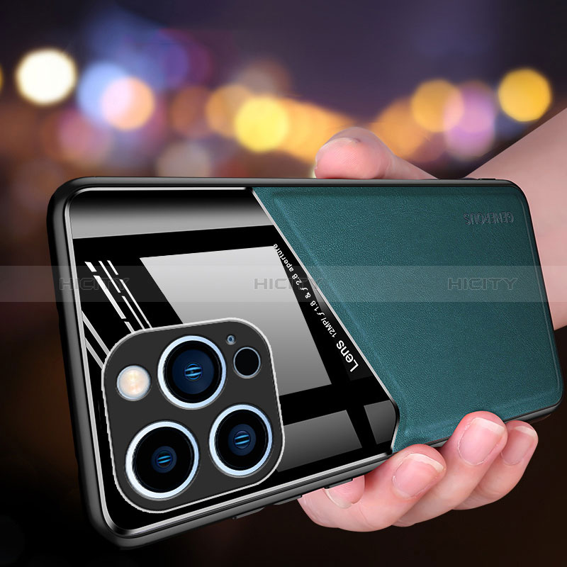 Funda Silicona Goma de Cuero Carcasa con Magnetico para Apple iPhone 13 Pro Max