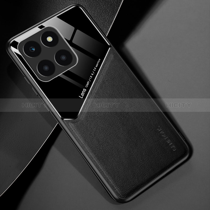 Funda Silicona Goma de Cuero Carcasa con Magnetico para Huawei Honor X6a