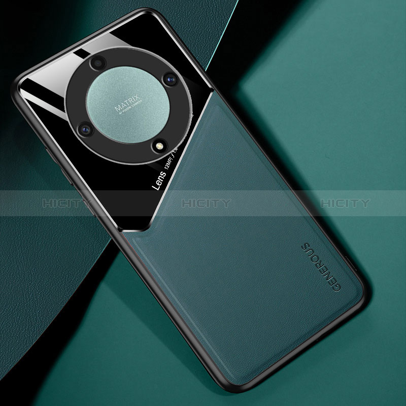 Funda Silicona Goma de Cuero Carcasa con Magnetico para Huawei Honor X9b 5G