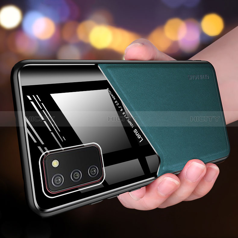 Funda Silicona Goma de Cuero Carcasa con Magnetico para Samsung Galaxy A02s