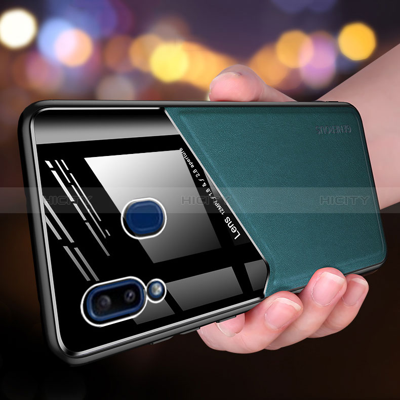 Funda Silicona Goma de Cuero Carcasa con Magnetico para Samsung Galaxy A20e