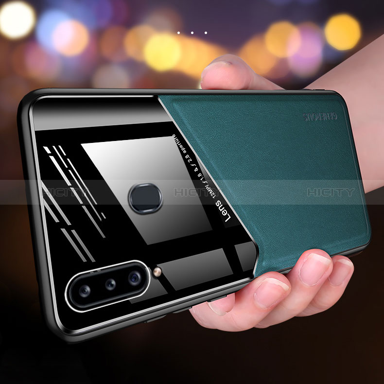 Funda Silicona Goma de Cuero Carcasa con Magnetico para Samsung Galaxy A20s