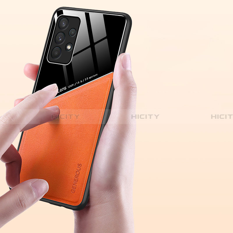 Funda Silicona Goma de Cuero Carcasa con Magnetico para Samsung Galaxy A32 5G