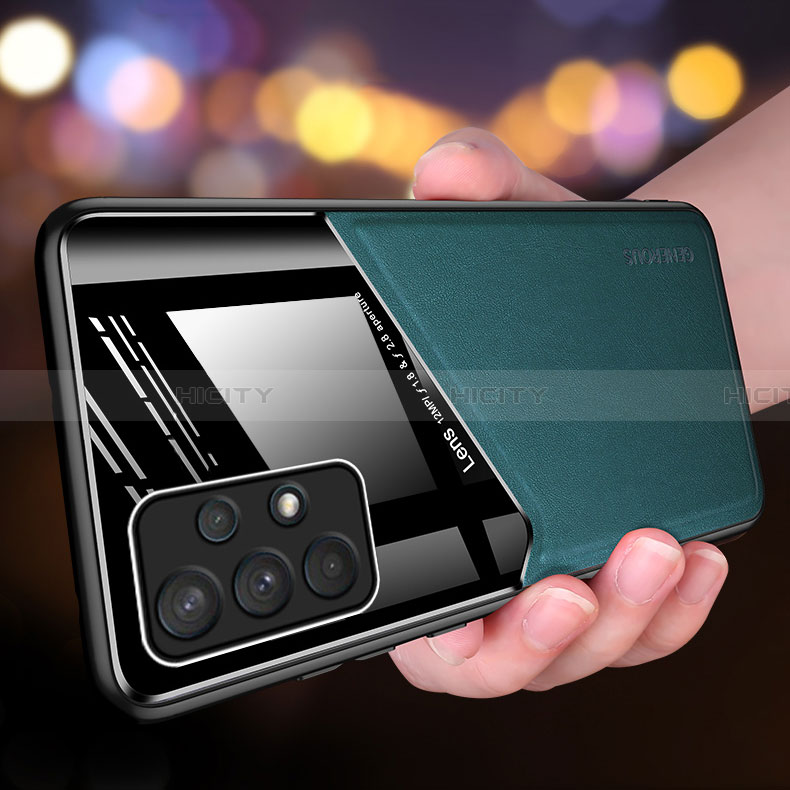 Funda Silicona Goma de Cuero Carcasa con Magnetico para Samsung Galaxy A32 5G