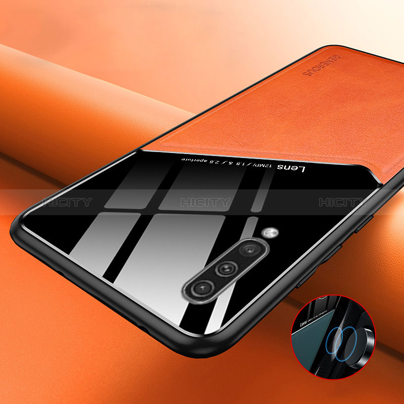 Funda Silicona Goma de Cuero Carcasa con Magnetico para Samsung Galaxy A50