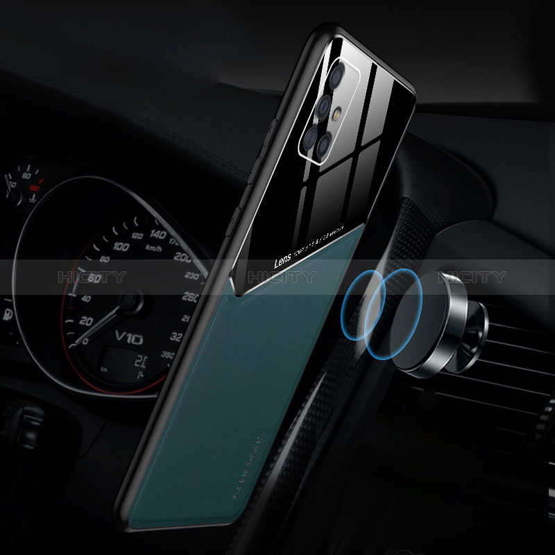 Funda Silicona Goma de Cuero Carcasa con Magnetico para Samsung Galaxy A51 4G