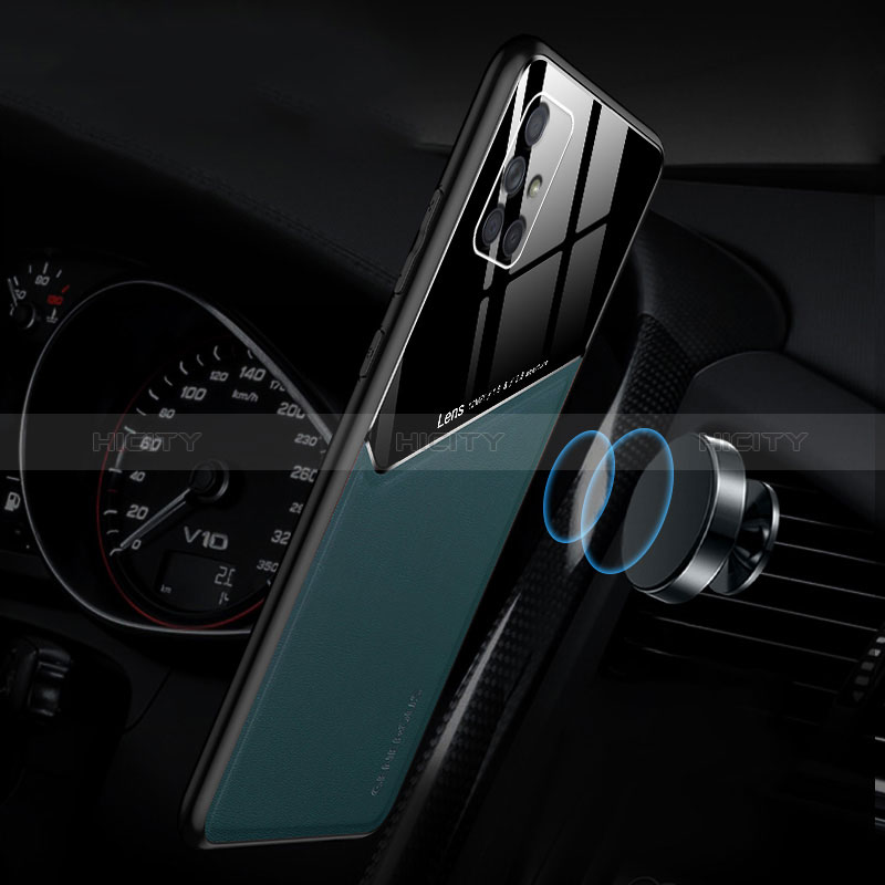 Funda Silicona Goma de Cuero Carcasa con Magnetico para Samsung Galaxy A71 4G A715