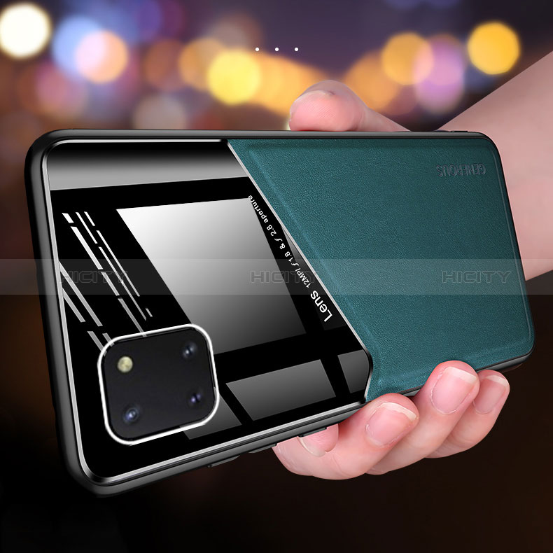 Funda Silicona Goma de Cuero Carcasa con Magnetico para Samsung Galaxy A81