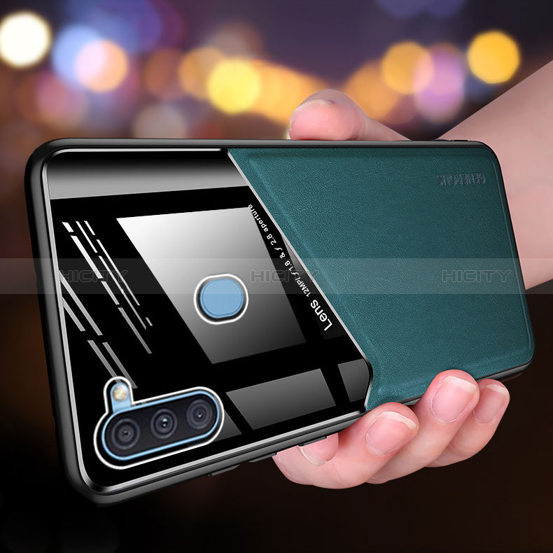 Funda Silicona Goma de Cuero Carcasa con Magnetico para Samsung Galaxy M11