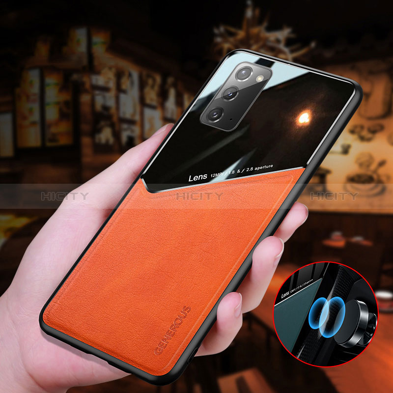 Funda Silicona Goma de Cuero Carcasa con Magnetico para Samsung Galaxy Note 20 5G