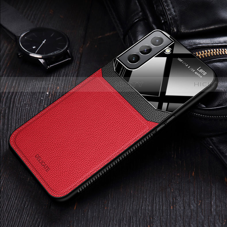 Funda Silicona Goma de Cuero Carcasa con Magnetico para Samsung Galaxy S21 Plus 5G