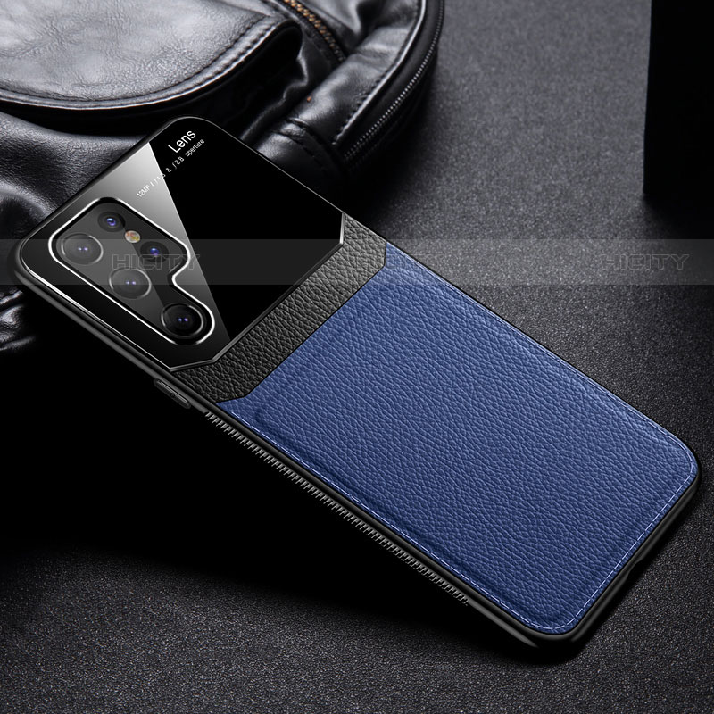 Funda Silicona Goma de Cuero Carcasa con Magnetico para Samsung Galaxy S21 Ultra 5G