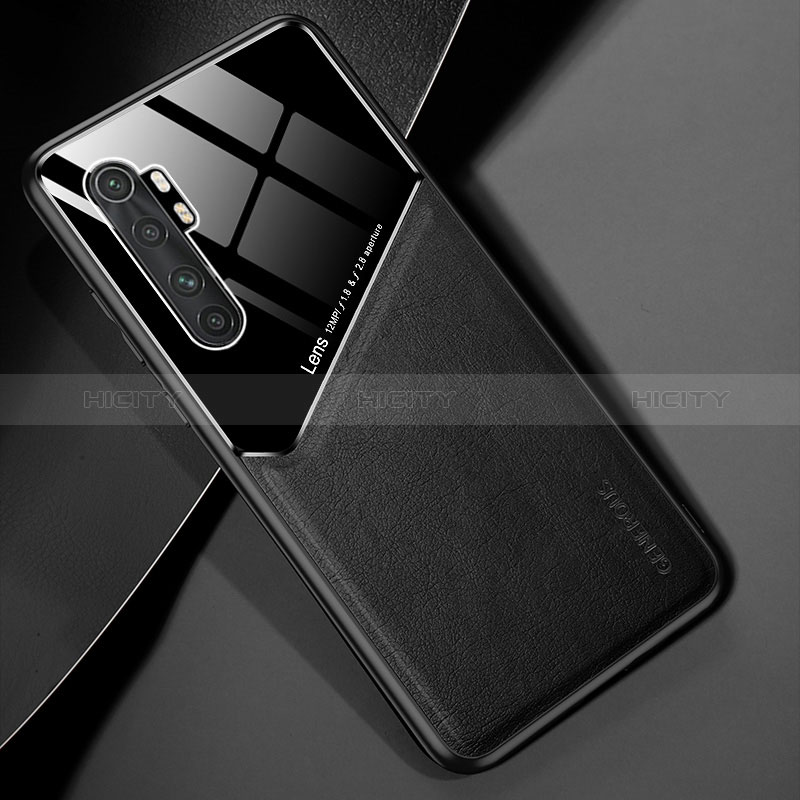 Funda Silicona Goma de Cuero Carcasa con Magnetico para Xiaomi Mi Note 10 Lite
