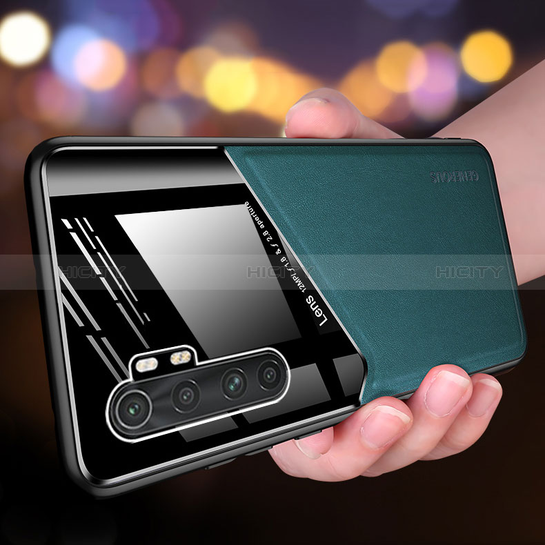 Funda Silicona Goma de Cuero Carcasa con Magnetico para Xiaomi Mi Note 10 Lite