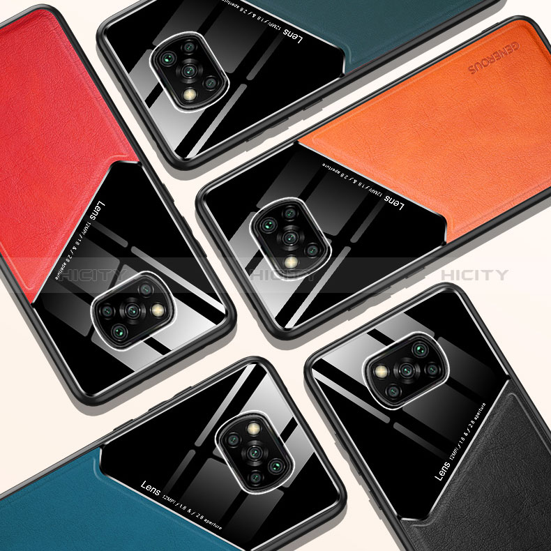 Funda Silicona Goma de Cuero Carcasa con Magnetico para Xiaomi Poco X3 NFC