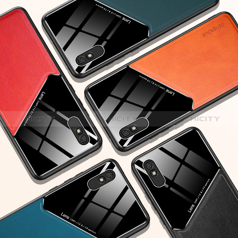 Funda Silicona Goma de Cuero Carcasa con Magnetico para Xiaomi Redmi 9A