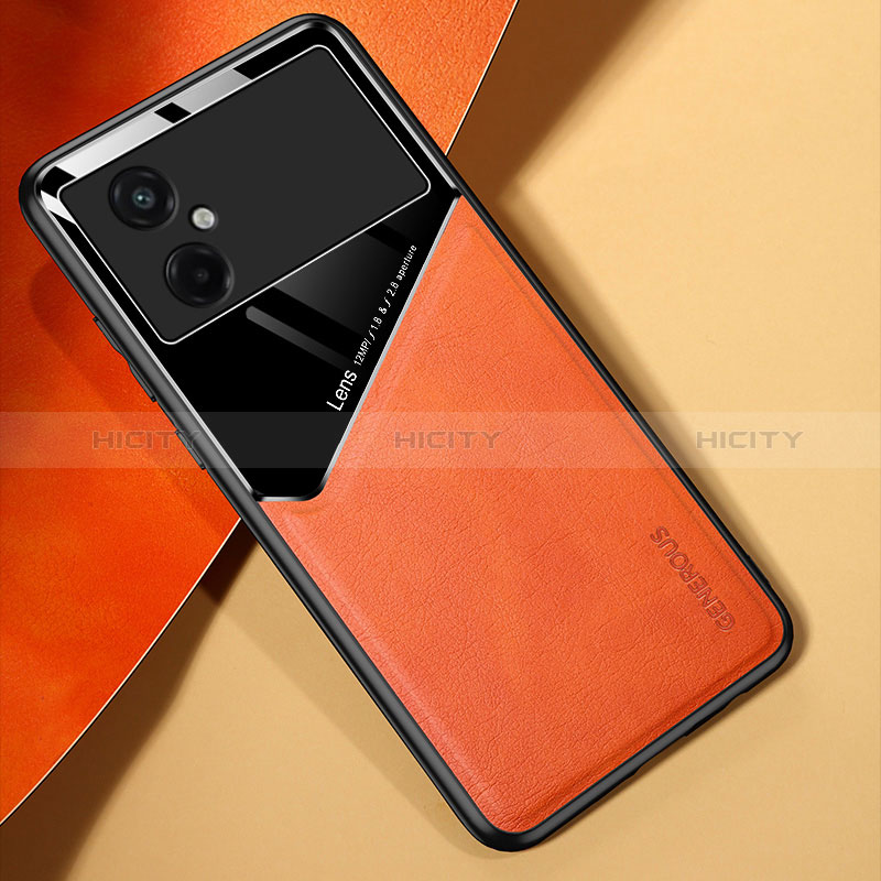 Funda Silicona Goma de Cuero Carcasa con Magnetico para Xiaomi Redmi Note 11R 5G