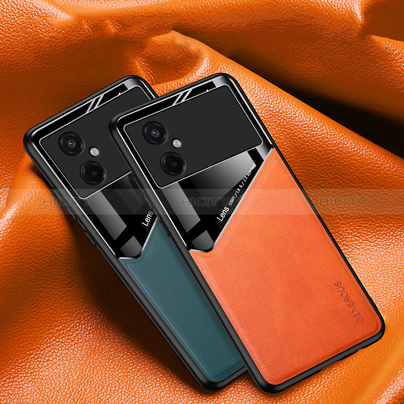 Funda Silicona Goma de Cuero Carcasa con Magnetico para Xiaomi Redmi Note 11R 5G
