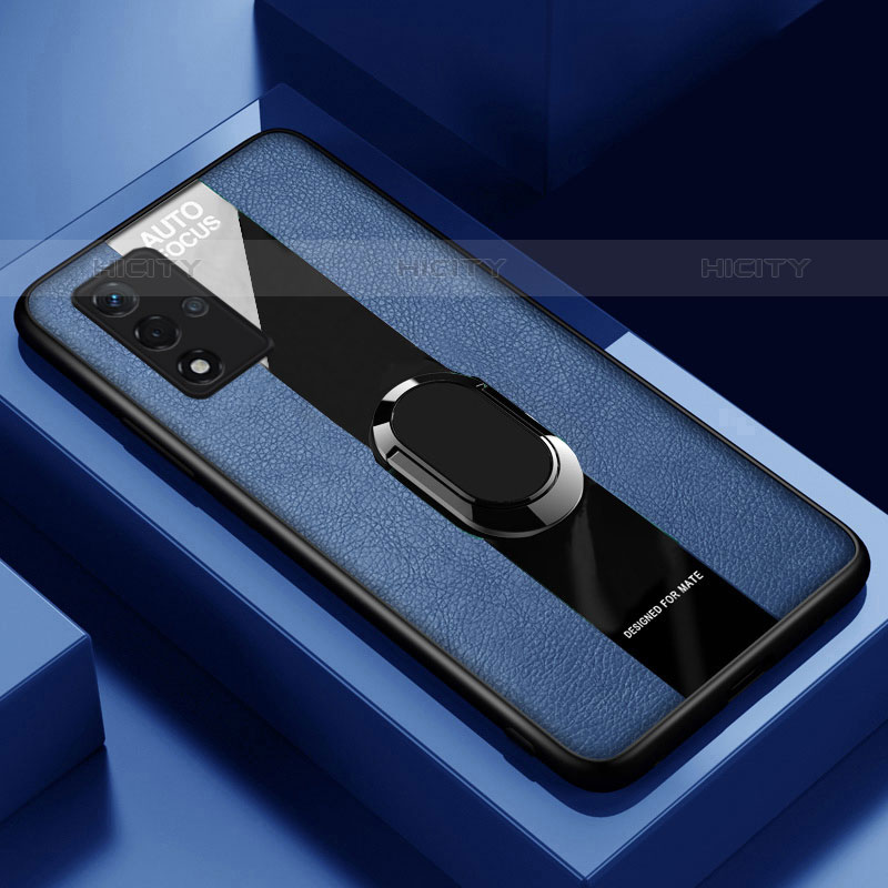 Funda Silicona Goma de Cuero Carcasa con Magnetico S01 para OnePlus Nord N200 5G Azul