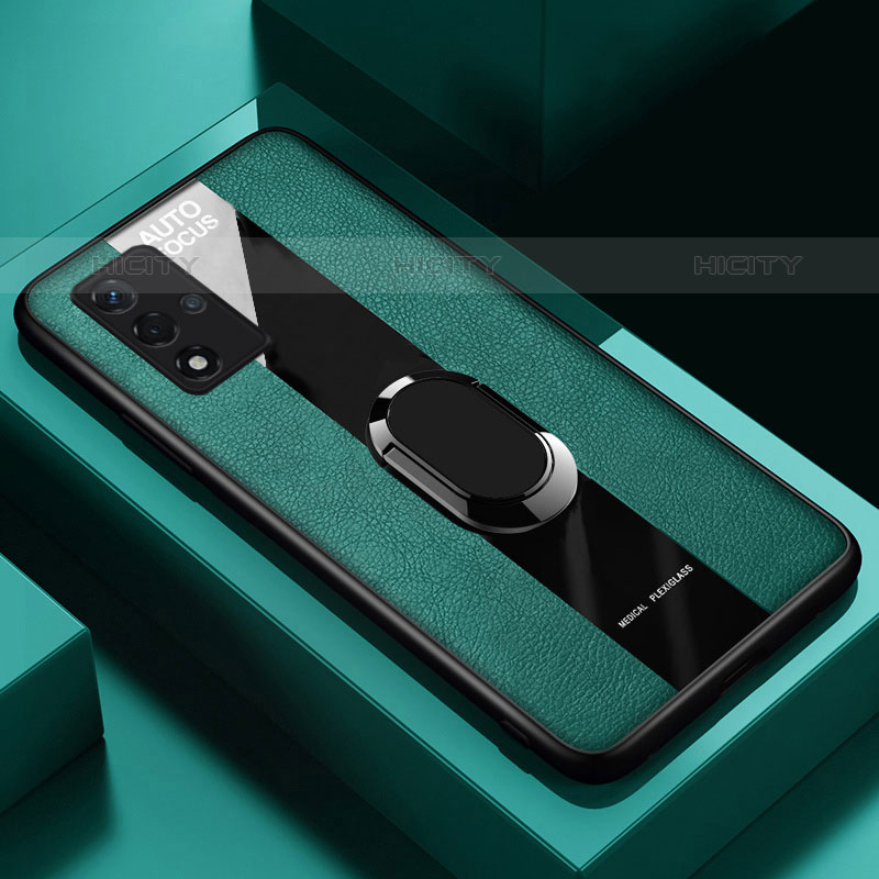 Funda Silicona Goma de Cuero Carcasa con Magnetico S01 para OnePlus Nord N200 5G Verde